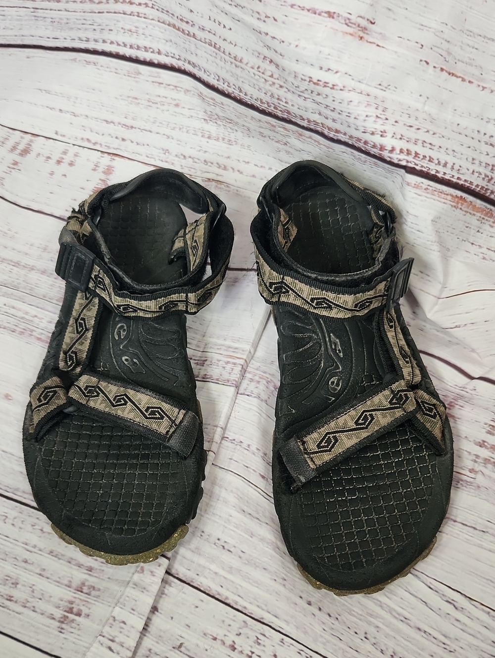 Teva Men's Black and Tan Sport Sandals